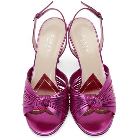 gucci crawford sandal pink|Gucci: Pink Slingback Crawford Heeled Sandals .